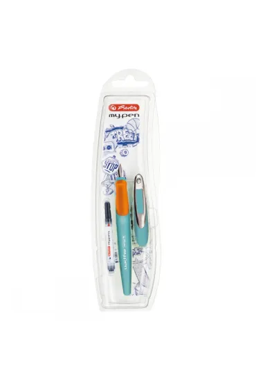 Herlitz Pi�ro wieczne My.Pen M turkus/pomara�cz
