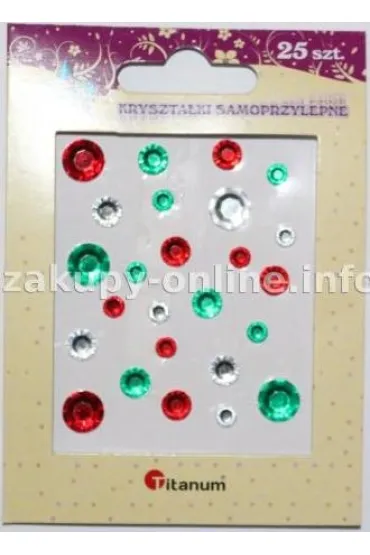 Titanum Kryszta�ki samoprzylepne okr�g�e 25 szt.