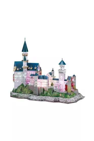 Puzzle 3D 128 el. Zamek Neushwastein LED Cubic Fun