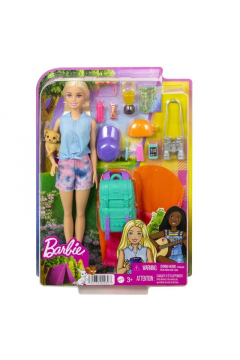 Barbie Kemping Barbie Malibu Lalka + akcesoria HDF73 Mattel