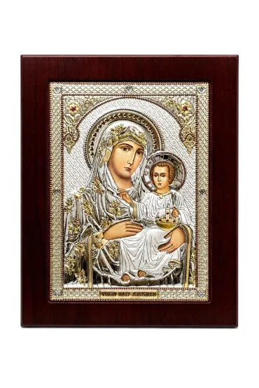 Ikona srebrna Matka Bo�a Jerozolimska 18,5x23,5cm