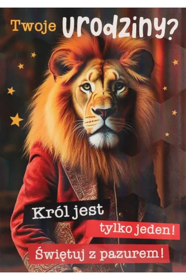 Karnet okazjonalny B6 z kopert� Urodziny PAN DRAGON KB6HOLO-01