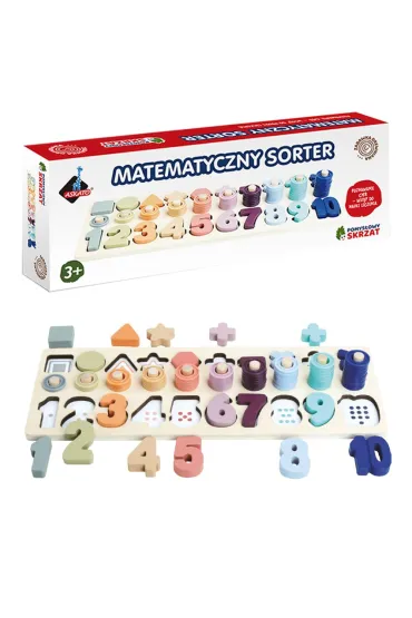 Pomys�owy Skrzat cyfry i kszta�ty - Drewniany sorter Askato