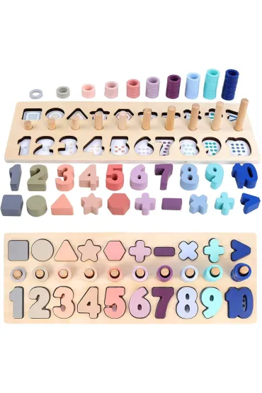Pomys�owy Skrzat cyfry i kszta�ty - Drewniany sorter Askato