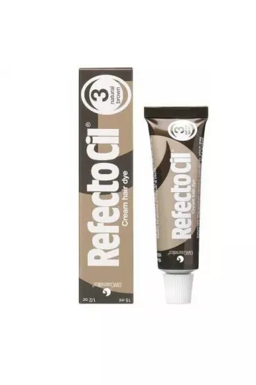 Refectocil Eyelash And Eyebrow Tint henna do brwi i rzs 3 Natural Brown 15 ml