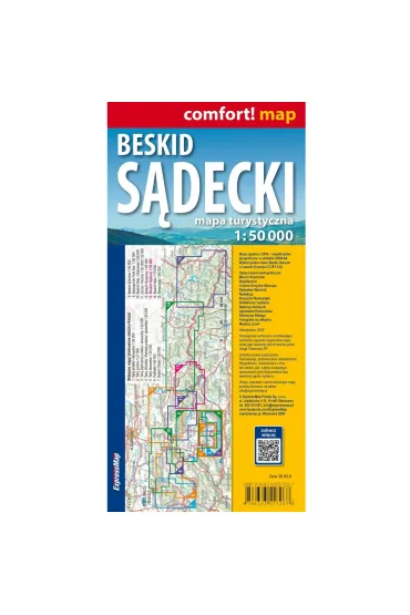 Beskid S�decki laminowana mapa turystyczna 1:50 000