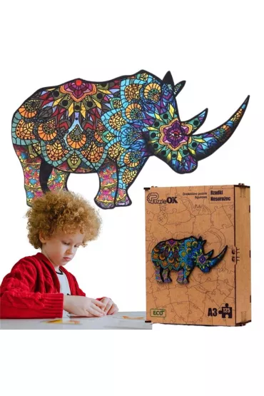 Puzzle drewniane eko 125 el. Rzadki nosoro�ec A3 Maksik