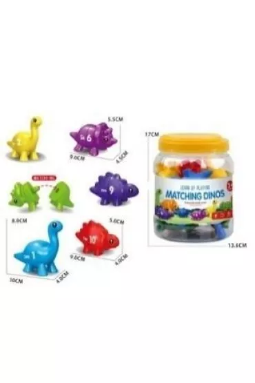 Gra Montessori: Dinozaury cyferki 10 szt Madej