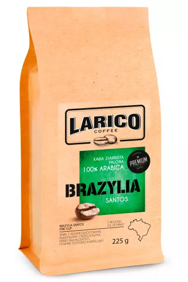 Larico Kawa ziarnista wypalana metod tradycyjn Brazylia Santos 225 g
