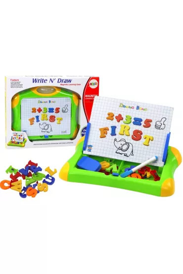 Tablica edu magnetyczna literki i cuferki LeanToys