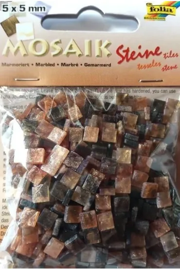 Mozaika kamyczki marmurkowe 5x5mm br�zowa Galeria Hobby