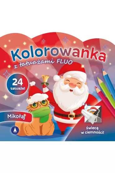 Malowanka 200X190 Kolorowanka z tatua�ami FLUO Miko�aj SKRZAT 078848