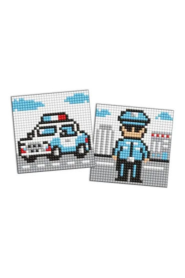 Diamentowa mozaika naklejka Kids - Oficer policji Ideyka