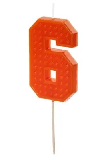 PartyDeco �wieczka urodzinowa 6 czerwona 6cm
