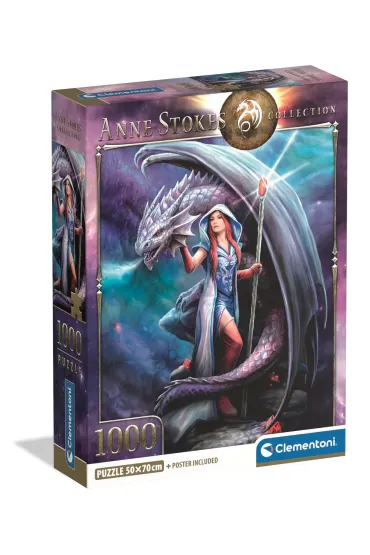 Puzzle 1000 el. Compact Anne Stokes Collection Dragon Mage Clementoni