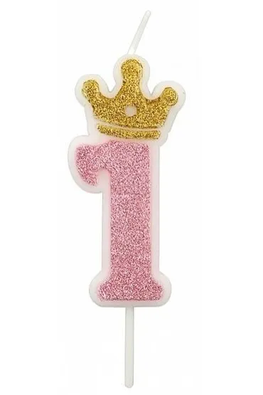 �wieczka 1 r�owa 6,8cm PARTY GO