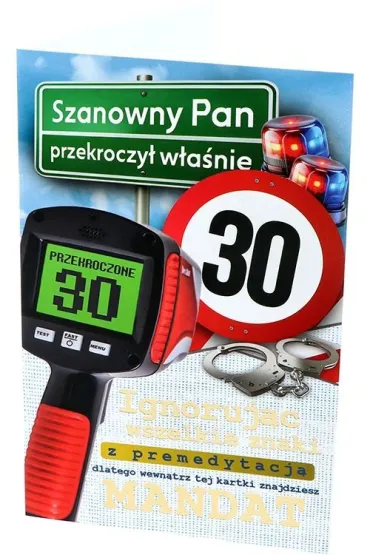 Yeku Karnet Urodziny 30