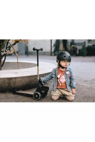 Hulajnoga tr�jko�owa balansowa z zamykanym schowkiem 2-5 lat Leopard Scootandride