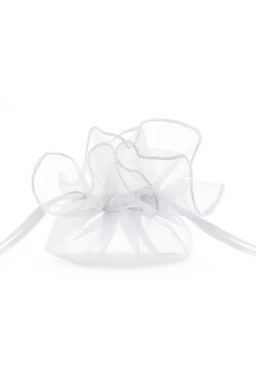 PartyDeco Woreczki z organzy bia�e 25cm 10 szt.