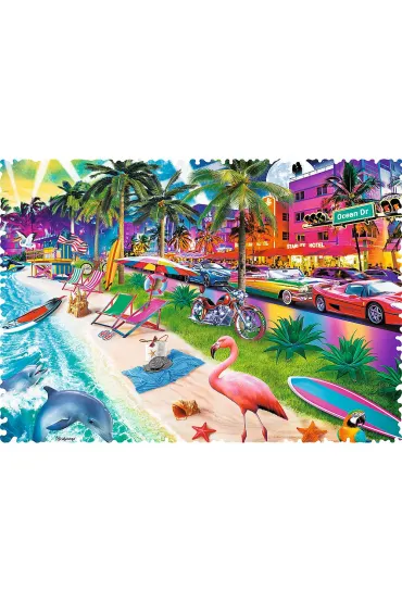 Puzzle 600 el. Crazy Shapes. Pla�a w Miami Trefl