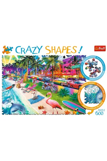 Puzzle 600 el. Crazy Shapes. Pla�a w Miami Trefl