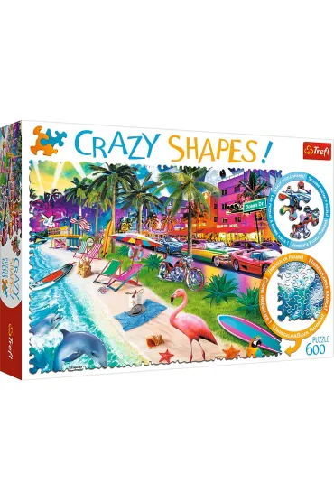 Puzzle 600 el. Crazy Shapes. Pla�a w Miami Trefl