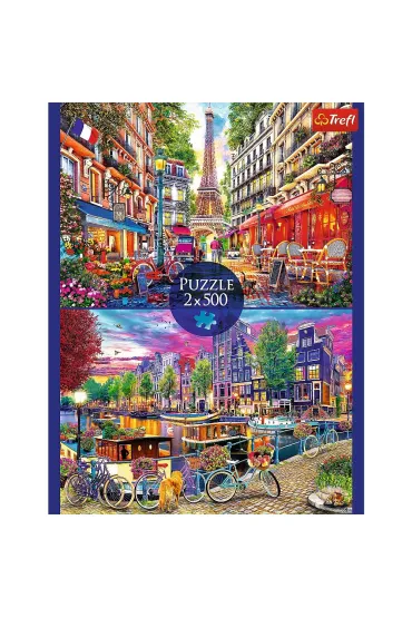 Puzzle 2x500 el. Europejskie stolice Trefl