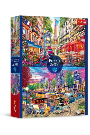 Puzzle 2x500 el. Europejskie stolice Trefl