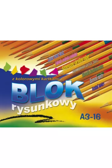 Kreska Blok rysunkowy A3 kolorowy 16 kartek