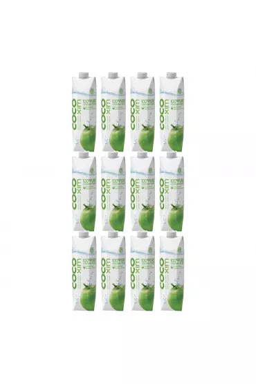 Cocoxim Naturalna woda kokosowa 100% Zgrzewka 12 x 1 l