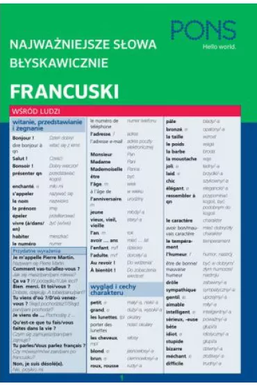 Najwa�niejsze s�owa b�yskawicznie francuski PONS