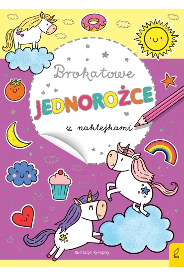 Brokatowe jednoro�ce z naklejkami