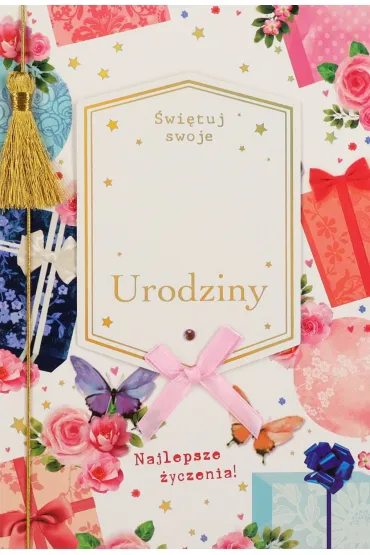 Karnet okazjonalny B6 z kopert� Urodziny Kobieta PAN DRAGON HM 200-3042
