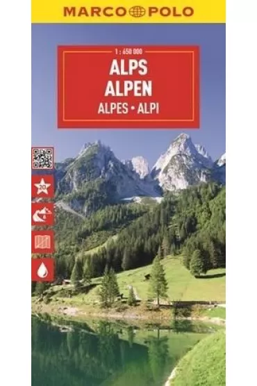 Mapa drogowa Alpy 1:650 000
