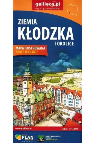 Mapa - Ziemia K�odzka i okolice 1:450 000