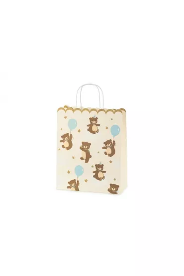 PartyDeco Torebka na prezenty Misie mix 26x32.5x13cm