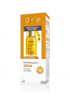 Delia Professional Face Care rewitalizujce serum do twarzy szyi i dekoltu Witaminy A+E+F 10 ml