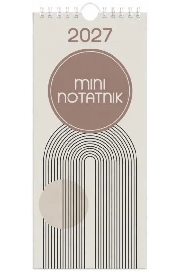 Kalendarz 2027 notatnikowy 33x12,5cm Minimal