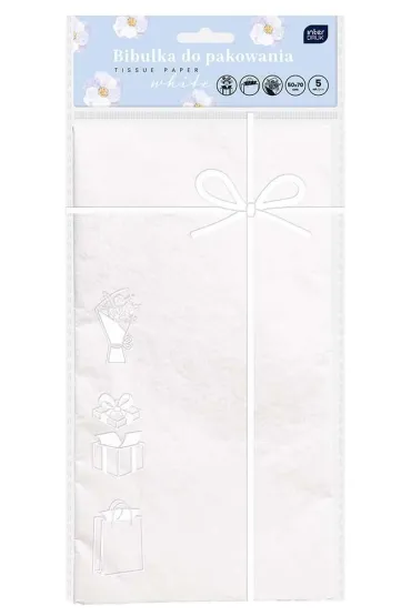 Interdruk Bibu�ka do pakowania prezent�w prezent�w 50x70 cm bia�a