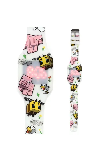 Zegarek cyfrowy silikonowy �wieci Minecraft Puckator