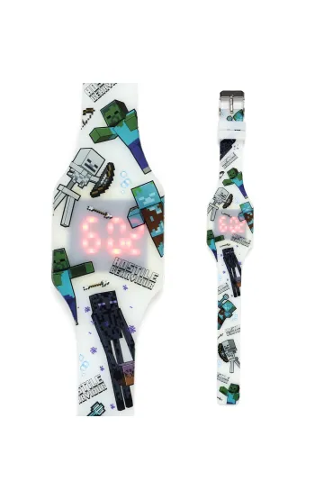 Zegarek cyfrowy silikonowy �wieci Minecraft Puckator