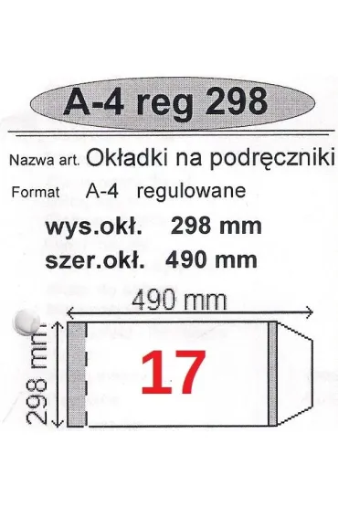 Narnia Ok�adka na podr�cznik A4 regulowana 50 szt.