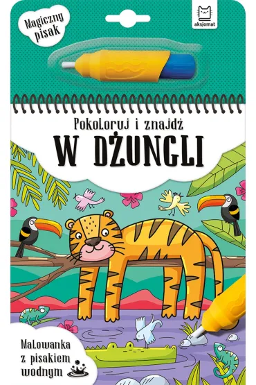 Pokoloruj i znajd� w d�ungli. Malowanka z pisakiem wodnym