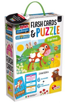 Puzzle dziecice i flashcards. Farma Lisciani