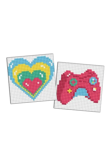 Diamentowa mozaika Kids - Serce i joystick 9x9cm Ideyka