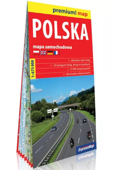 Polska mapa samochodowa 1: 675 000