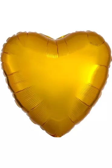 Amscan Balon foliowy metalik z�oty serce 43cm