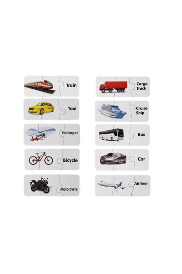 Puzzle edukacyjne 10 el. Transport LeanToys