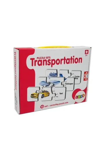 Puzzle edukacyjne 10 el. Transport LeanToys