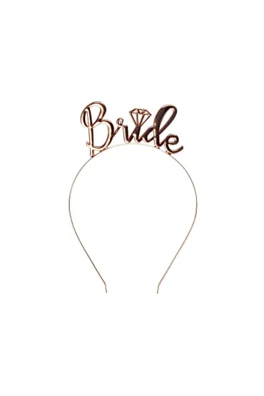 Metalowa tiara Bride r�owe z�oto